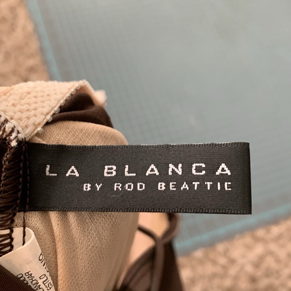 La Blanca by Rod Beattie Brown One Piece Bathing Suit size 8 Flattering - Picture 7 of 11